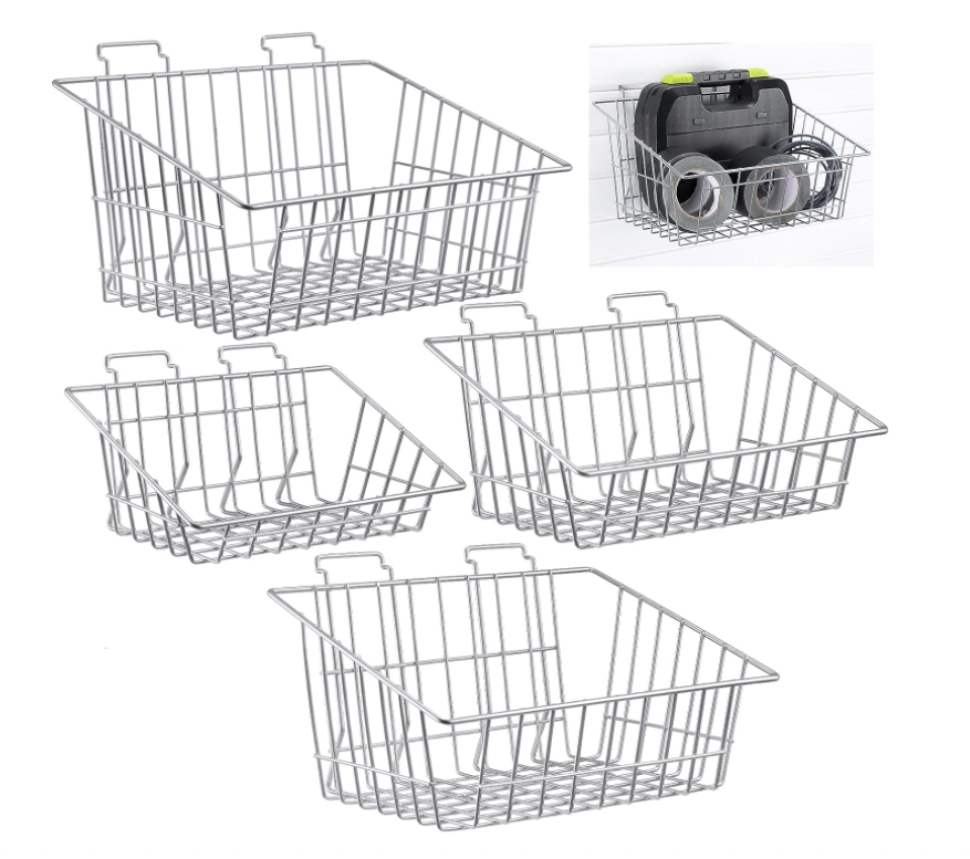 Slatwall Baskets - 4 pcs multi-sized