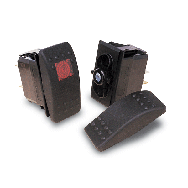 Summit Racing Rocker Switches Rocker Switch - Illuminated Red ON/OFF – summitbodyworks