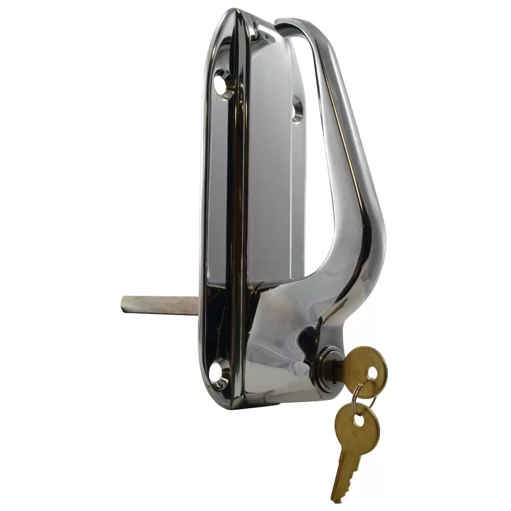 Outside Pocket Door Handle - Push to Lock